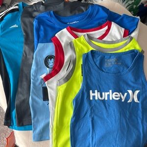 BCG, Hurley and Adidas Sport Tops - Blue, Yellow, Red